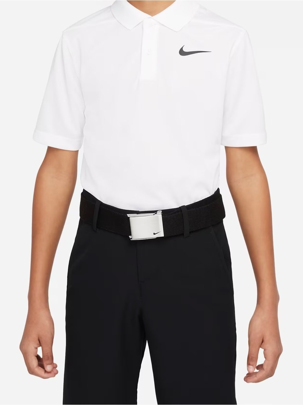 Nike White Kids Dri-Fit Victory Polo
